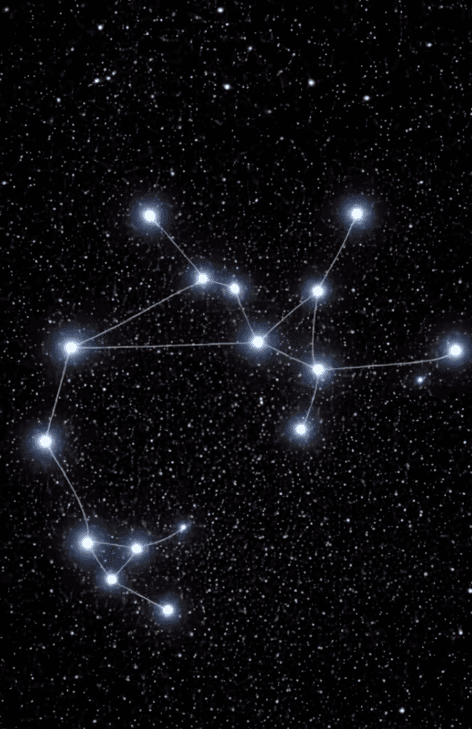 Zodiac star map